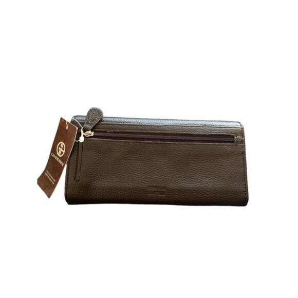 NWT Gianni Bernini black leather tri-fold Wallet - Picture 2 of 7